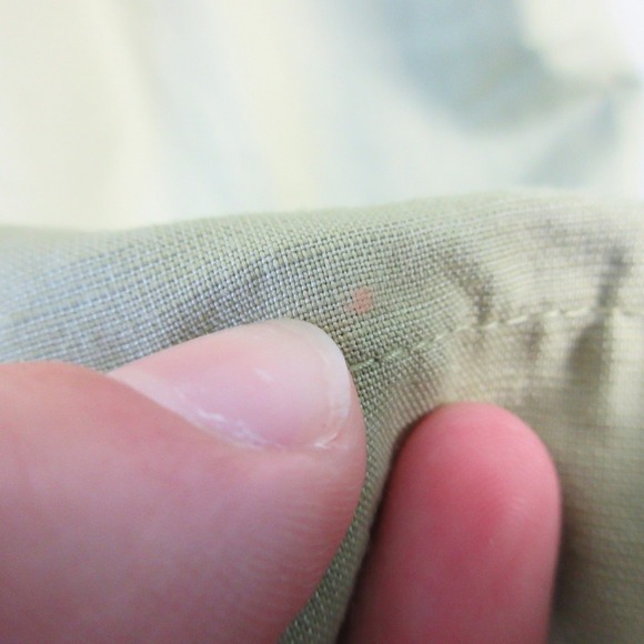 Uniqlo Pleated Cropped Pants High Waist Wide Leg Casual Green Linen Rayon 398 - Picture 5 of 13